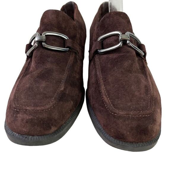 Cobbie Cuddlers Womens Brown Suede Slip On Leather Loafers Block Heel Shoes 7.5W - Picture 7 of 16